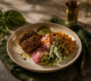 Herbed kebab plate