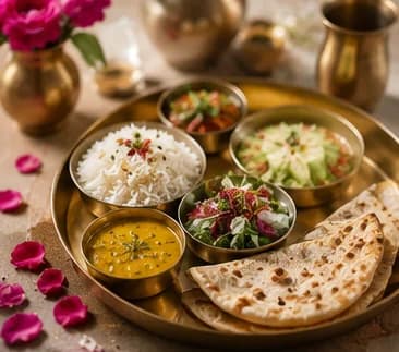 Thali, plated