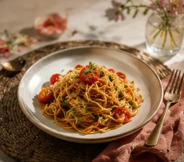 Herb & tomato pasta