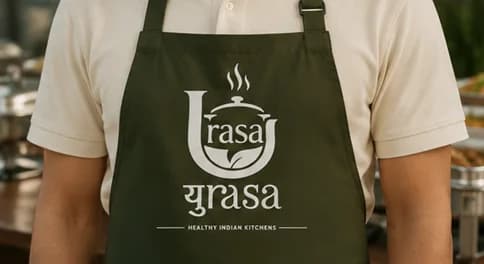 Kitchen apron with the Urasa mark
