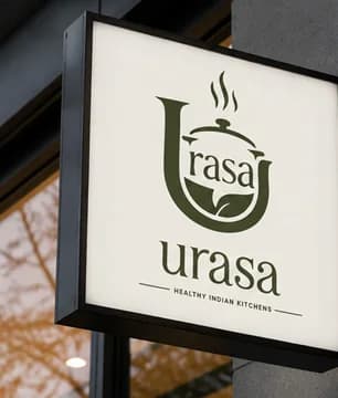 Urasa storefront signage, side angle